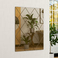 Bronze Rectangular Wall Mirror – Modern Wall-Mounted Glass Design for Bedroom, Hallway & Lounge