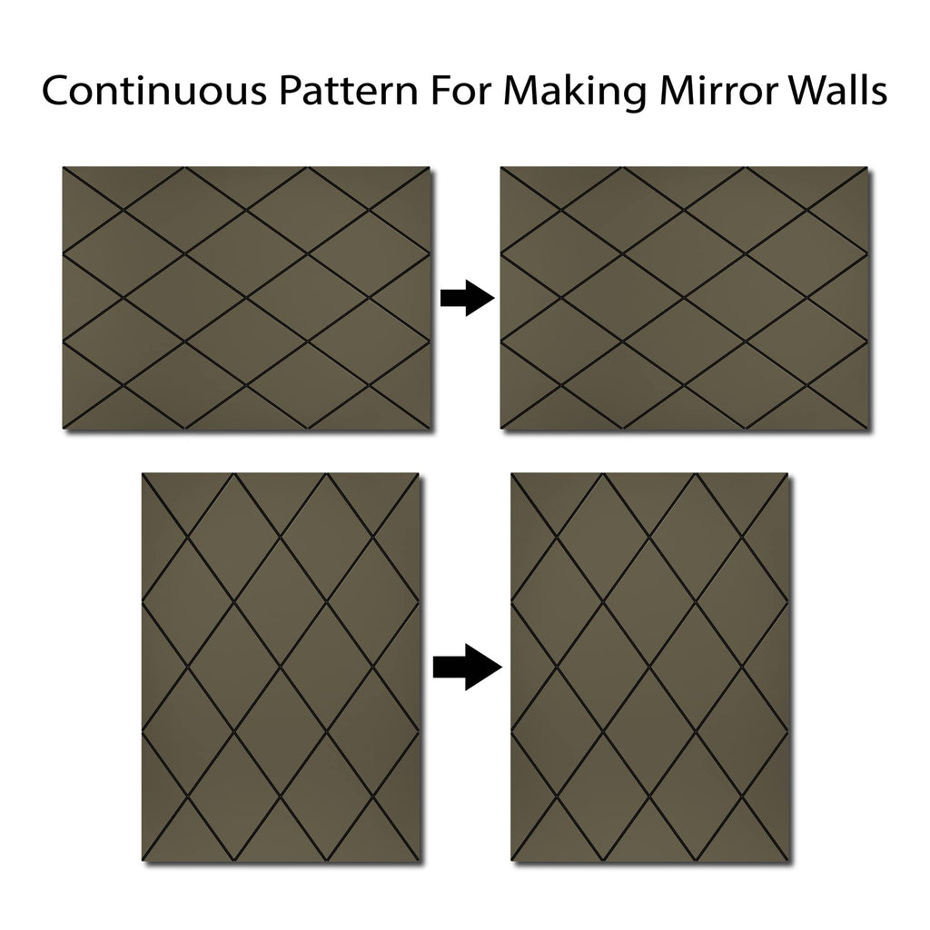 Bronze Rectangular Wall Mirror – Modern Wall-Mounted Glass Design for Bedroom, Hallway & Lounge