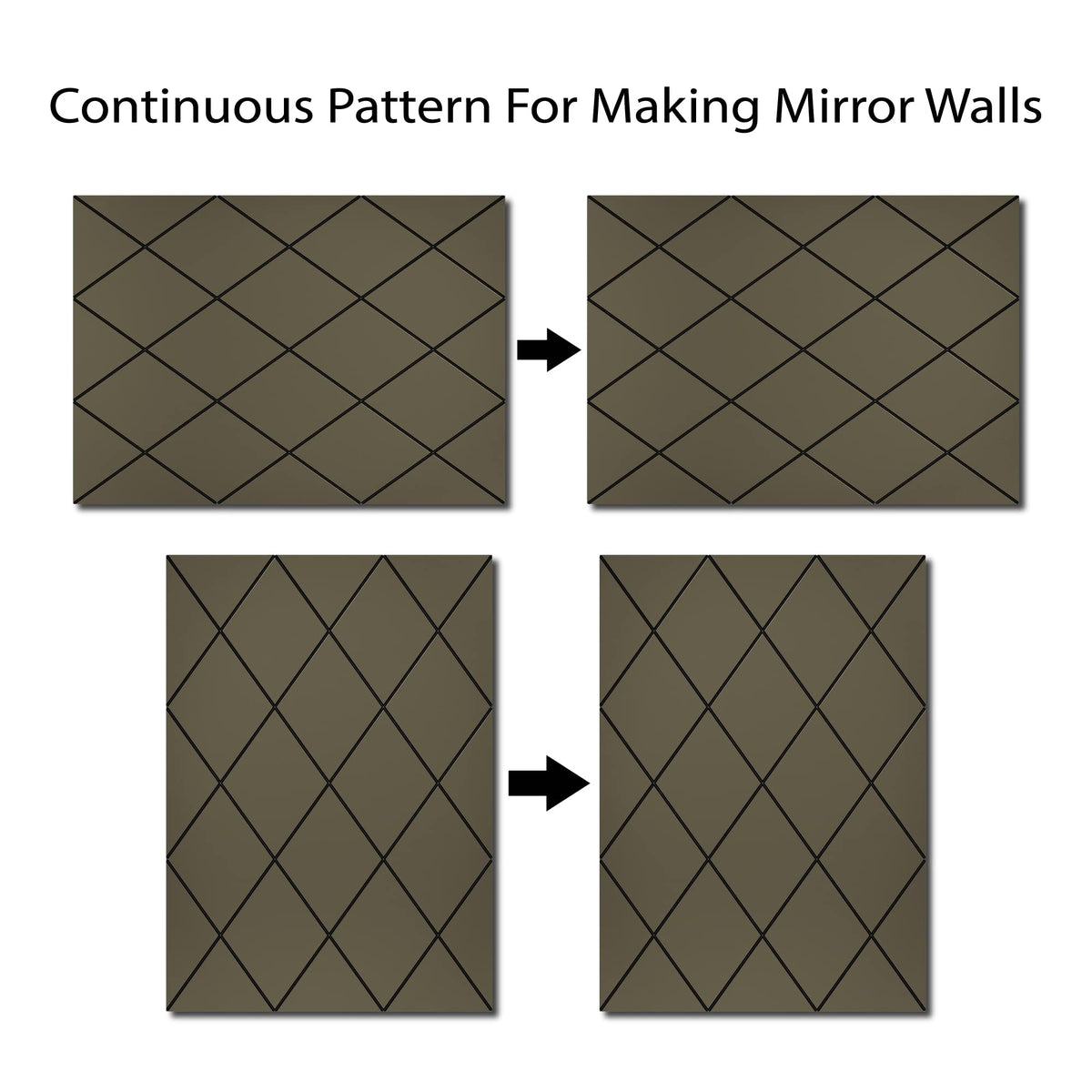 Bronze Rectangular Wall Mirror – Modern Wall-Mounted Glass Design for Bedroom, Hallway & Lounge