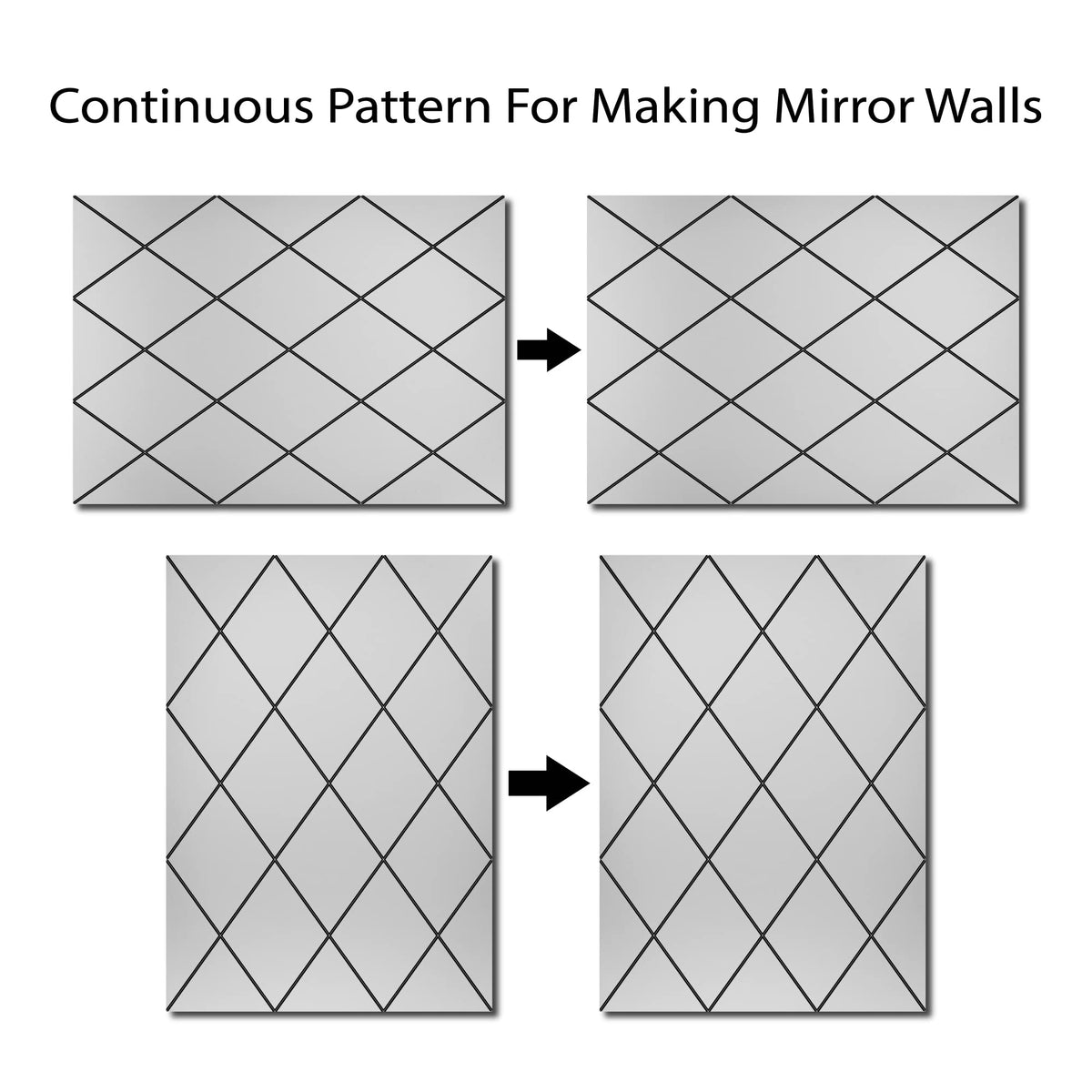 Clear Rectangular Wall Mirror – Modern Wall-Mounted Glass Design for Bedroom, Hallway & Lounge