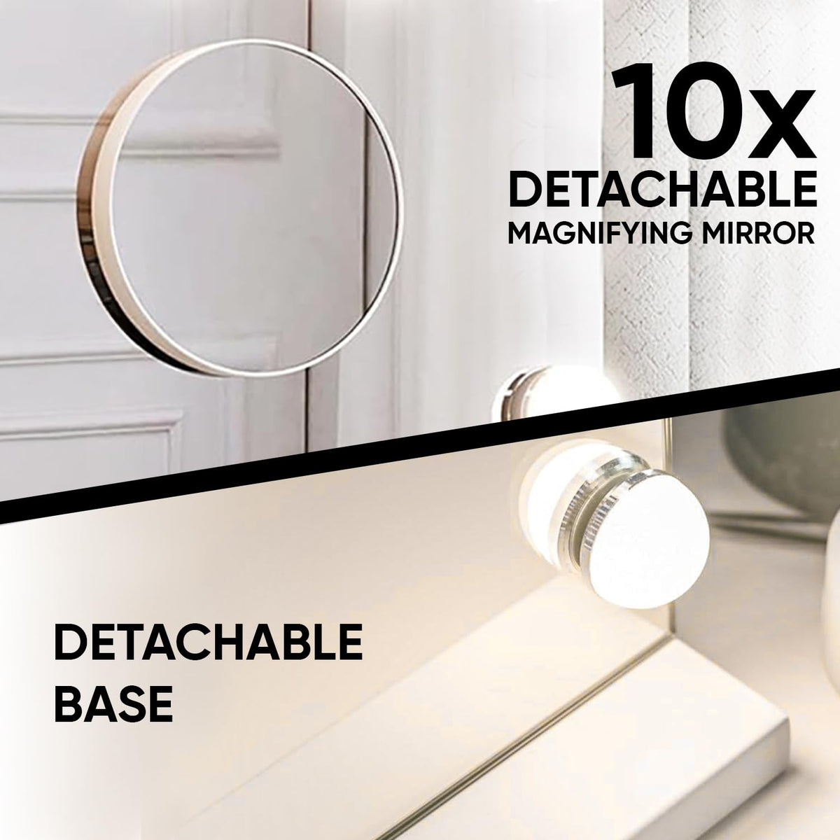 Vanity Mirror with Dimmable Makeup Lights, Touch Screen To Select 3 Colour Modes
